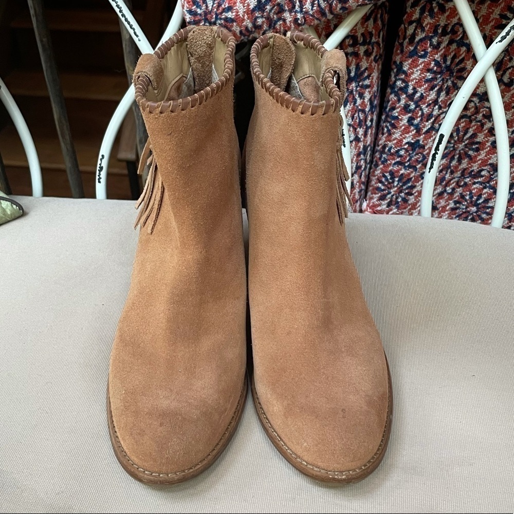 Jack Rogers Greer Suede Bootie in Oak Size 9 - Picture 3 of 11